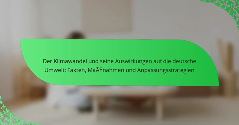 Der Klimawandel und seine Auswirkungen auf die deutsche Umwelt: Fakten, Maßnahmen und Anpassungsstrategien