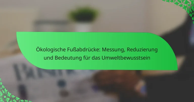 Ökologische Fußabdrücke: Messung, Reduzierung und Bedeutung für das Umweltbewusstsein