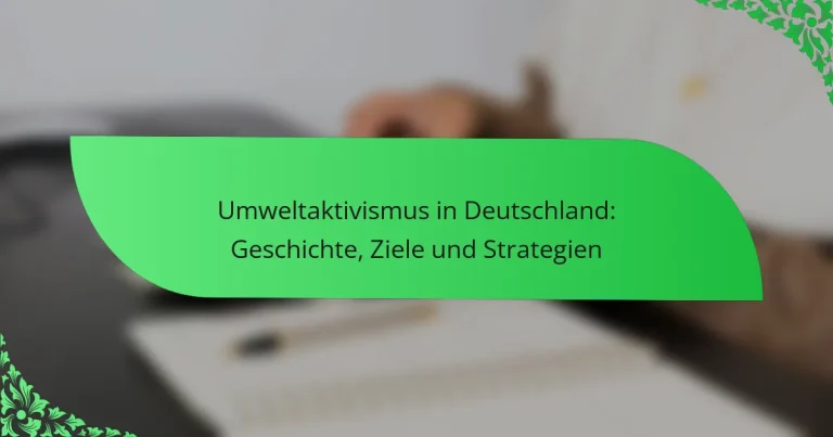 Umweltaktivismus in Deutschland: Geschichte, Ziele und Strategien