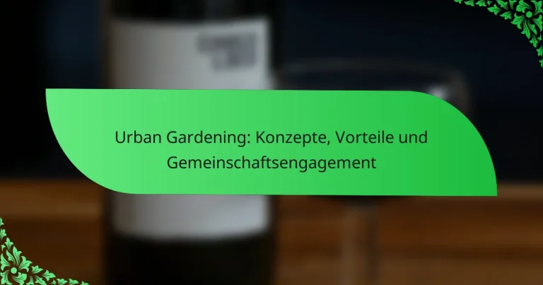 Urban Gardening: Konzepte, Vorteile und Gemeinschaftsengagement