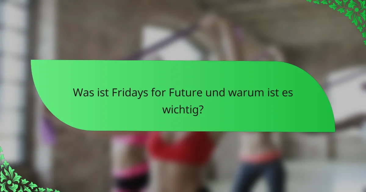 Was ist Fridays for Future und warum ist es wichtig?